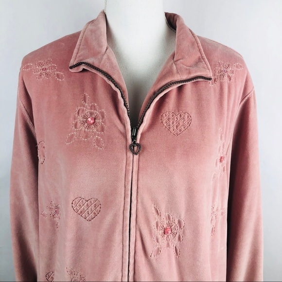 ALFRED DUNNER Women’s Zip Up Jacket Size 14 Pink Soft - Picture 3 of 8